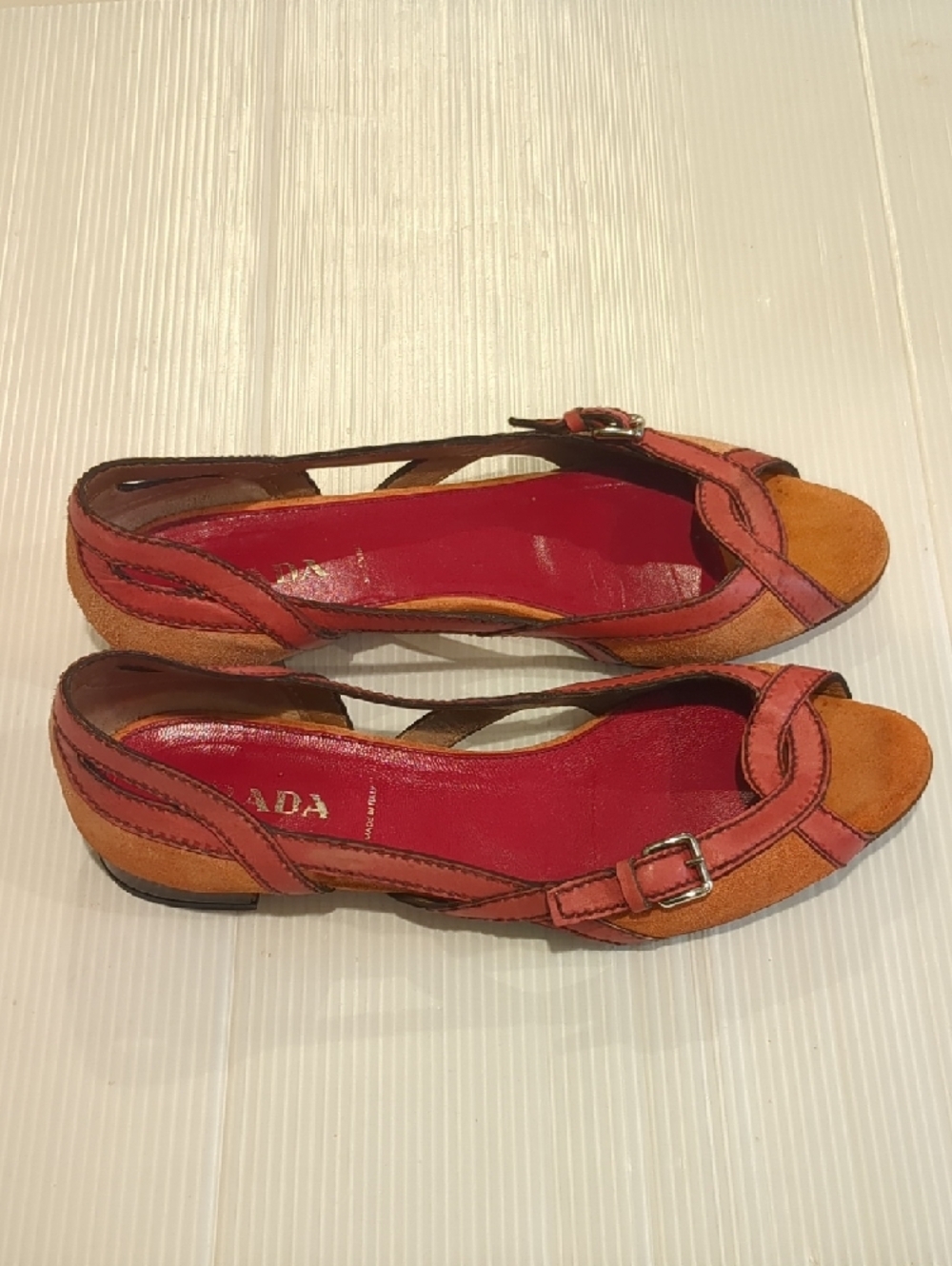 Prada Summer All Leather Sandals, Made In Italy - Picture 3 of 5